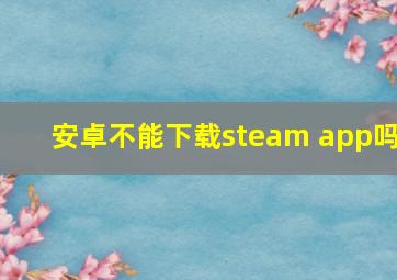 安卓不能下载steam app吗